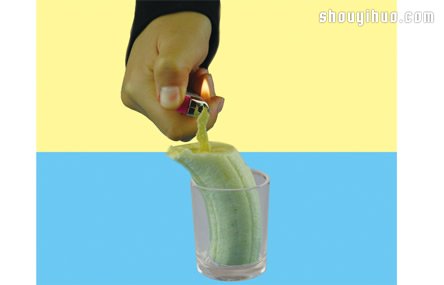 化学小实验：手工制作有趣的香蕉薯片蜡烛- www.aizhezhi.com