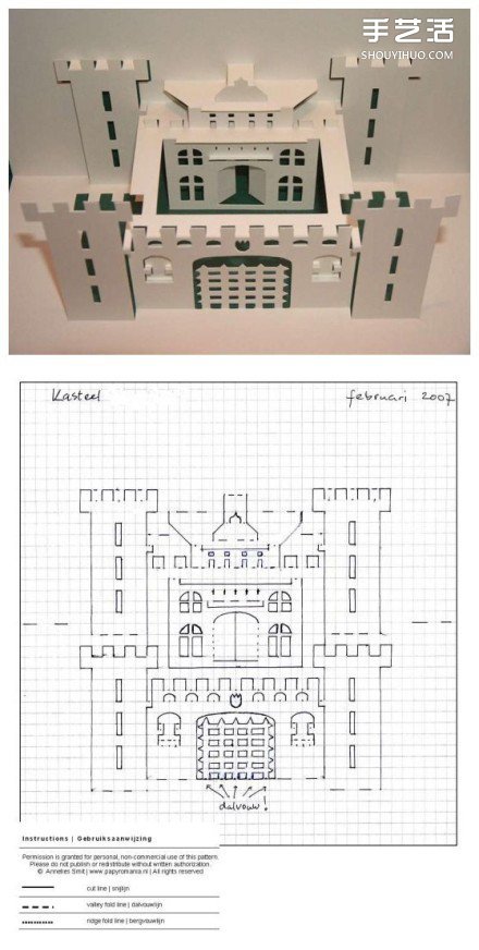 8个能折出建筑物的立体贺卡图纸模板制作图解- www.aizhezhi.com