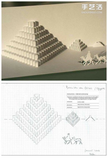 8个能折出建筑物的立体贺卡图纸模板制作图解- www.aizhezhi.com