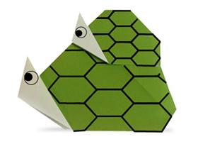 如何折纸乌龟 乌龟叠罗汉的折法图解