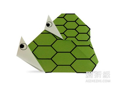如何折纸乌龟 乌龟叠罗汉的折法图解- www.aizhezhi.com