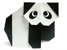 如何手工折纸大熊猫 大熊猫的折法图解