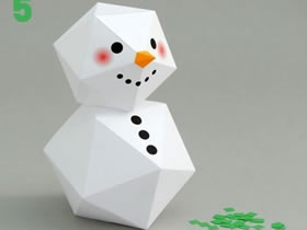 如何折纸雪人 折纸雪人的方法带展开图