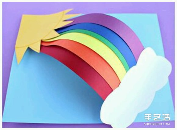 彩虹贺卡手工制作 适合儿童的彩虹卡片DIY- www.aizhezhi.com