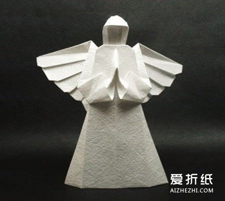 折纸天使图解教程 立体天使的折法图解- www.aizhezhi.com