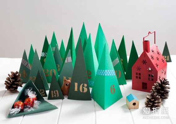 圣诞盒子的折法图解 圣诞节包装盒折纸教程- www.aizhezhi.com