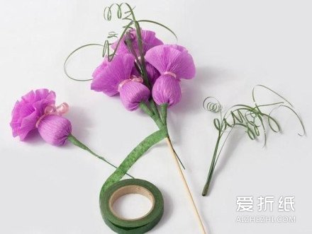 皱纹纸折纸糖果花束 糖果花束制作方法图解- www.aizhezhi.com