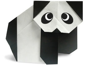 如何折纸大熊猫 两种大熊猫的折法图解