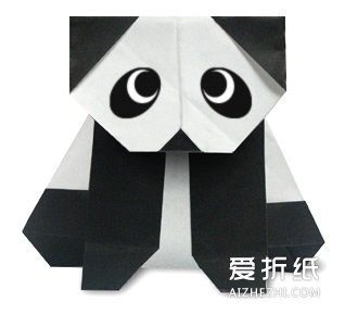 如何折纸大熊猫 两种大熊猫的折法图解- www.aizhezhi.com