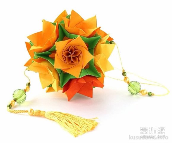 创意折纸花球作品 好看的纸花球图片欣赏- www.aizhezhi.com