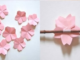 樱花的制作方法 纸樱花的简单做法步骤图