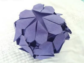怎么折纸花球的方法 纸花球折纸图解教程