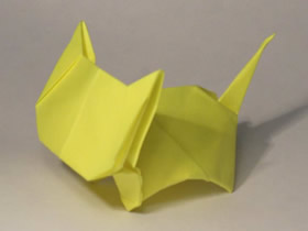 如何折纸猫咪 立体猫咪的折法图解教程