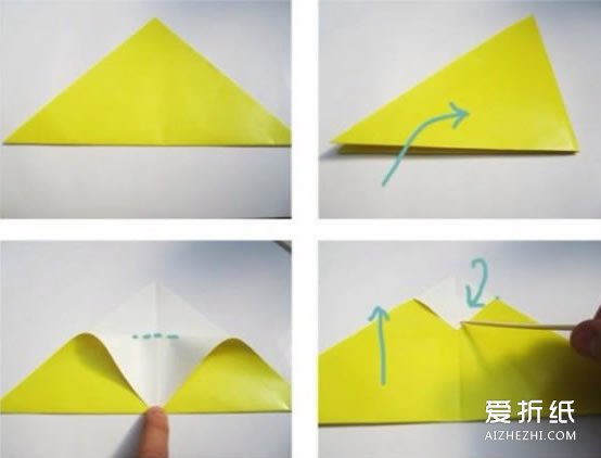 如何折纸星星的方法 手工折纸五角星花图解- www.aizhezhi.com