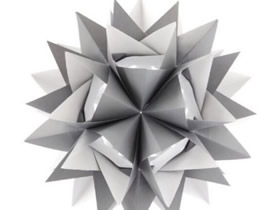 如何折纸立体花球 手工折纸花球的折法图解