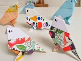如何折纸立体小鸟 折纸站立小鸟的折法图解