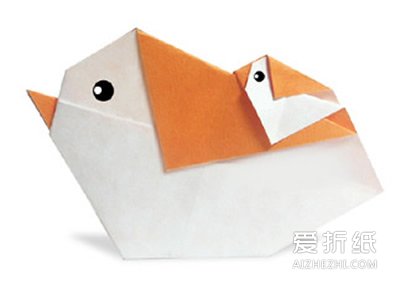 折纸背着宝宝的猪妈妈的折法图解- www.aizhezhi.com