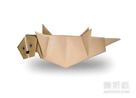 如何折纸海豹 幼儿折纸海豹的折法图解- www.aizhezhi.com