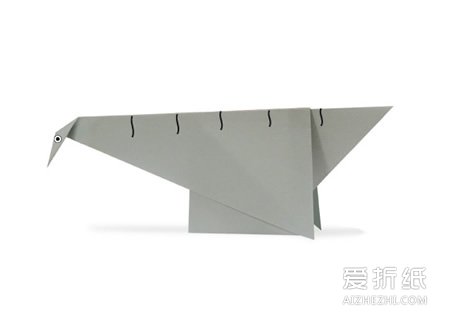 如何折纸蛇颈龙 简单折纸蛇颈龙的折法图解- www.aizhezhi.com