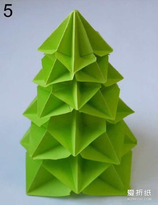 怎么折圣诞树 圣诞树的折纸方法图解- www.aizhezhi.com