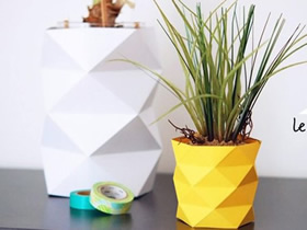 如何折纸花盆的方法 手工折纸花盆图解
