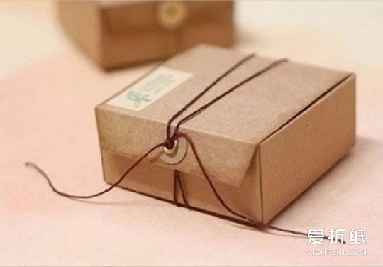 如何折纸方形包装盒 牛皮纸包装盒的折法图解- www.aizhezhi.com