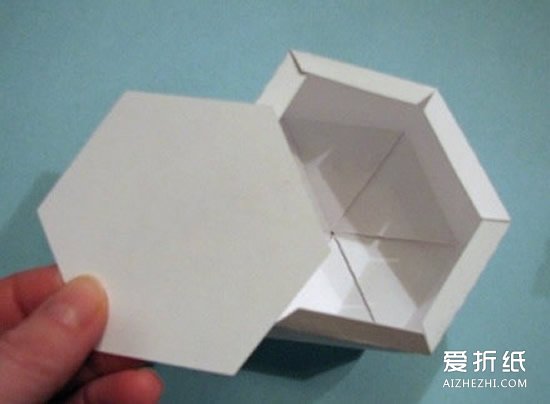 六边形纸盒展开图 六边形纸盒的折法图解- www.aizhezhi.com