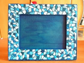 创意相框DIY教程 硬纸板和蛋壳制作相框