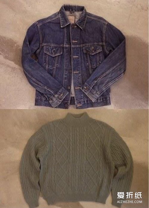 旧外套和毛衣改造 制作时尚又个性的外套- www.aizhezhi.com
