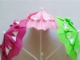 折纸阳伞怎么折图解 手工折阳伞的折法教程