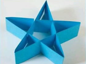 长纸条折五角星星的方法 卡纸条五角星折法图解