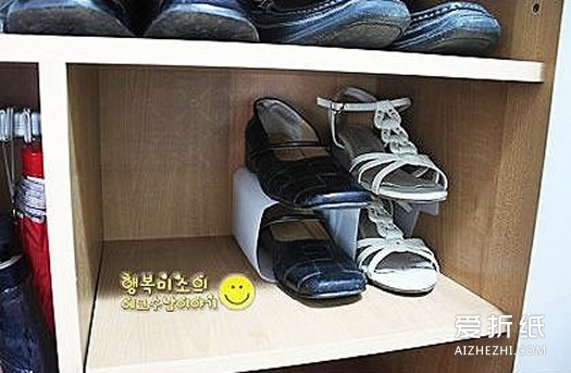 牛奶瓶废物利用DIY 让家里的鞋柜收纳能力倍增- www.aizhezhi.com