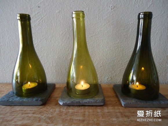 废玻璃瓶子的妙用 玻璃瓶手工制作图片- www.aizhezhi.com