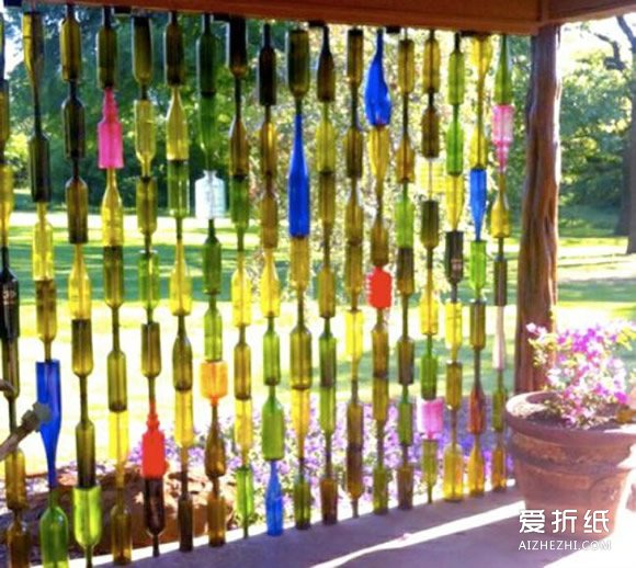 废玻璃瓶子的妙用 玻璃瓶手工制作图片- www.aizhezhi.com