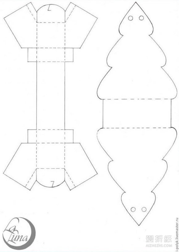 如何折纸圣诞糖果盒 圣诞节糖果盒子的折法图解- www.aizhezhi.com