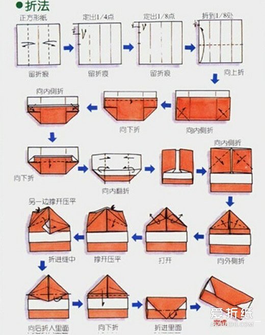 九种信封的折法图解 折信封的过程步骤图- www.aizhezhi.com