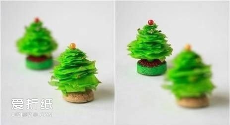 儿童圣诞树手工制作 简单软木塞圣诞树DIY- www.aizhezhi.com