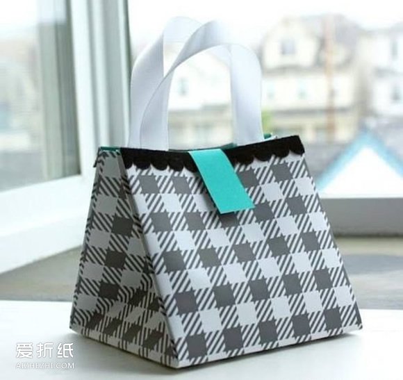 如何折纸手提袋教程 手工手提袋的折法图解- www.aizhezhi.com