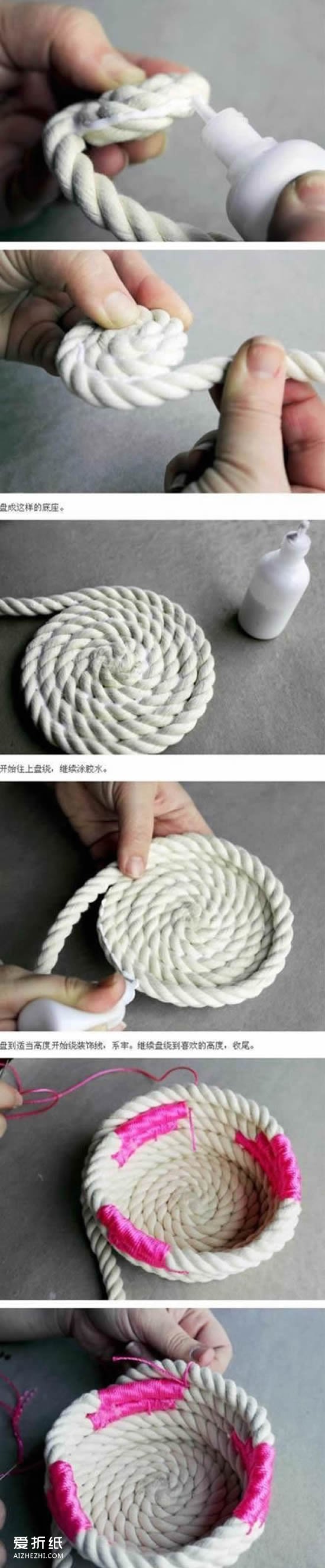 麻绳收纳筒怎么做 麻绳手工制作收纳筒的方法- www.aizhezhi.com
