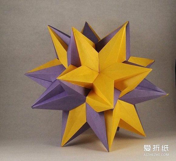 超美折纸花球作品 纸做的花球图片欣赏- www.aizhezhi.com