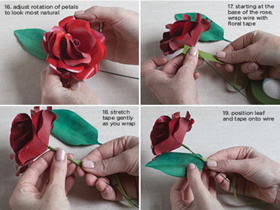 如何折纸蔷薇花图解 手工纸蔷薇花制作步骤