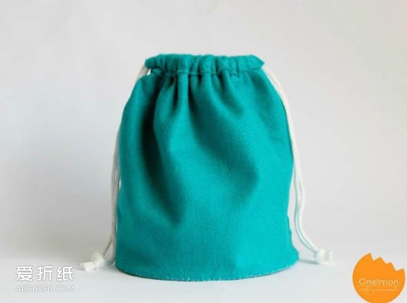不织布束口袋制作 手工布艺束口布袋的做法- www.aizhezhi.com