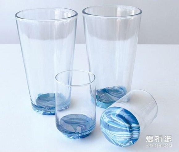 个性玻璃杯DIY方法 指甲油改造玻璃杯的创意- www.aizhezhi.com