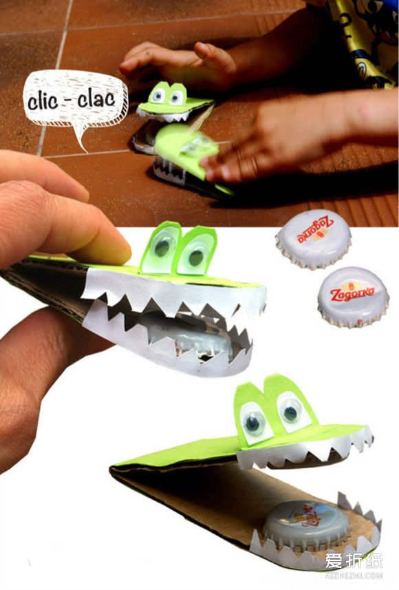 幼儿鳄鱼玩具的做法 简单鳄鱼玩具手工制作教程- www.aizhezhi.com