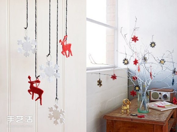 圣诞气氛手工DIY：美好的节日包装和墙壁挂饰- www.aizhezhi.com