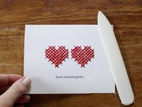 创意情人节卡片制作 两颗心情人节卡片DIY