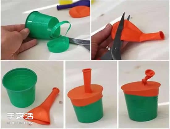 弹弹发射器手工小制作 幼儿弹射玩具制作图片- www.aizhezhi.com