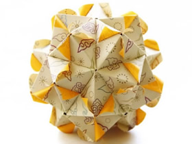 如何折纸五瓣花球 立体花球折纸步骤