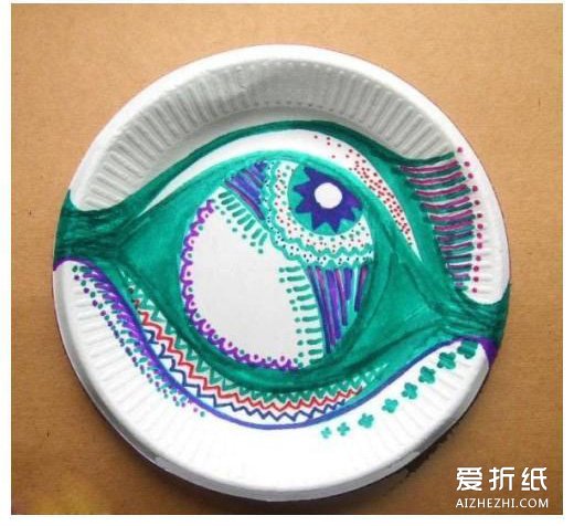 创意儿童纸盘画图片 一次性纸盘绘画作品- www.aizhezhi.com