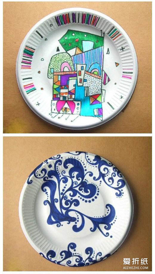 创意儿童纸盘画图片 一次性纸盘绘画作品- www.aizhezhi.com